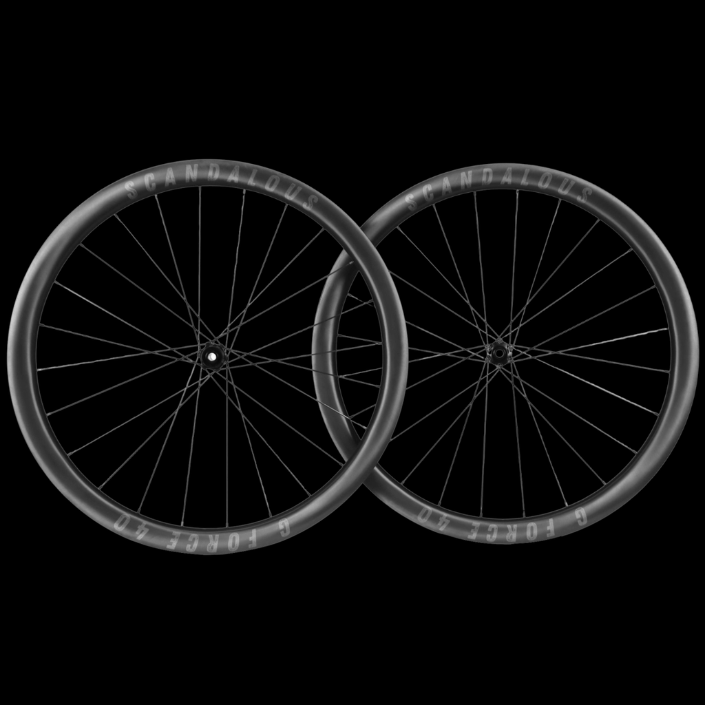 Scadalous G-Force 40mm Gravel wheelset full cermaic