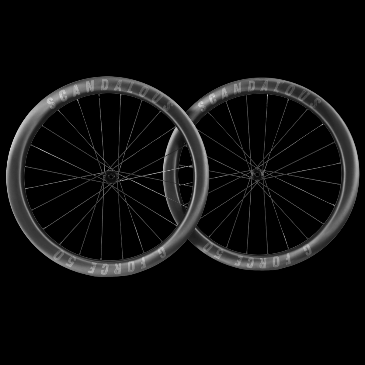 Scadalous G-Force 50mm Gravel wheelset full cermaic